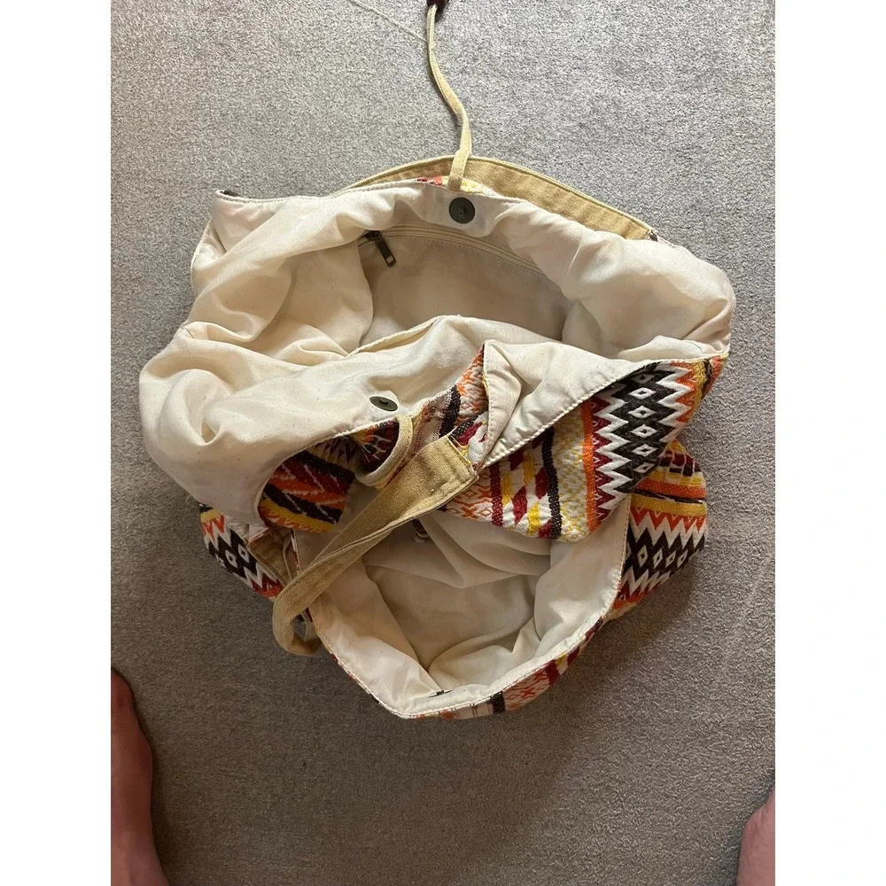 Woven Boho Hobo Bag Hippie Geometric Striped Shoulder Bag Aztec Tribal Print